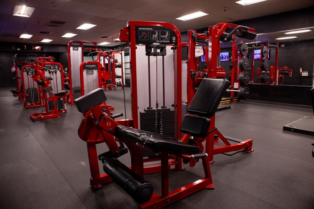 Strength machine area inside the gym